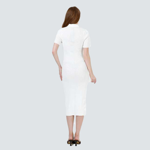 Elegant White Midi Dress