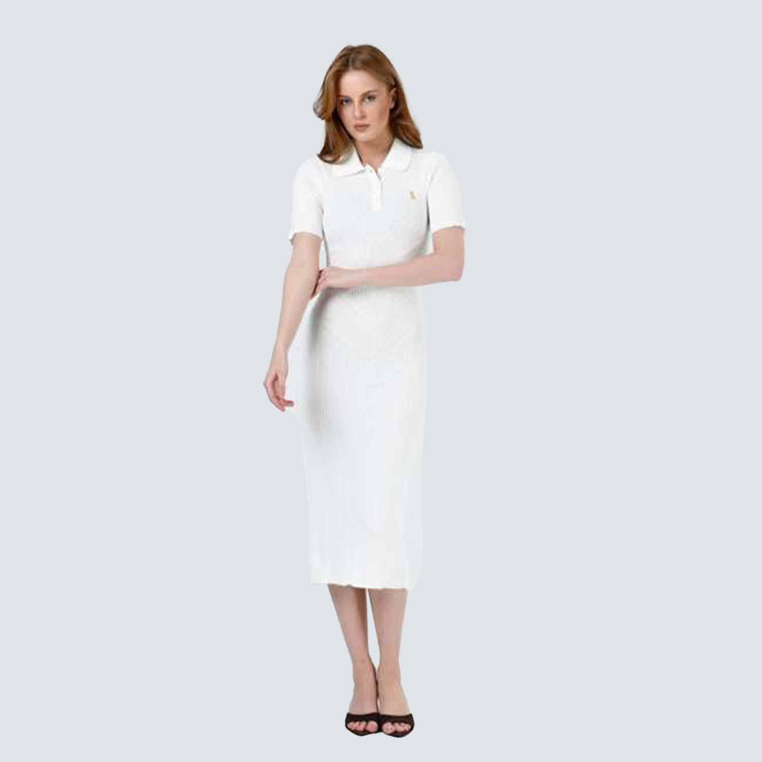 Elegant White Midi Dress